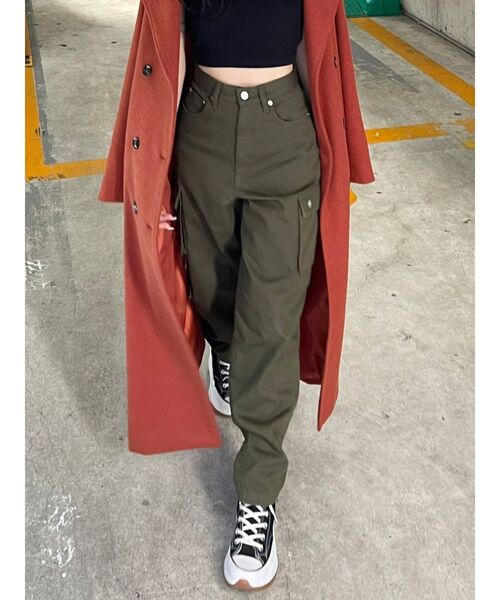 EVRIS（エヴリス）の「カーゴデザインデニムパンツ（デニムパンツ・レディース・インディゴブルー/カーキ・SMALL/MEDIUM）」の17枚目の写真