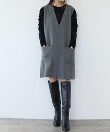Sugar Rose / v neck midi dress(Vネックミディ丈ワンピース)