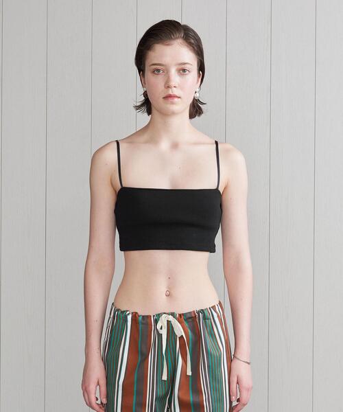 H　BEAUTY&YOUTH UNITED ARROWS（エイチビューティーアンドユースユナイテッドアローズ）の「＜H＞COTTON RIB BANDEAU/バンドゥ（キャミソール・レディース・ブラック/ホワイト・FREE）」の3枚目の写真