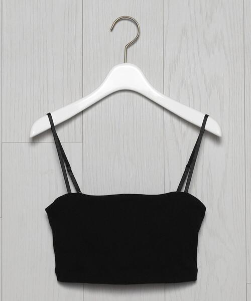 H　BEAUTY&YOUTH UNITED ARROWS（エイチビューティーアンドユースユナイテッドアローズ）の「＜H＞COTTON RIB BANDEAU/バンドゥ（キャミソール・レディース・ブラック/ホワイト・FREE）」の8枚目の写真