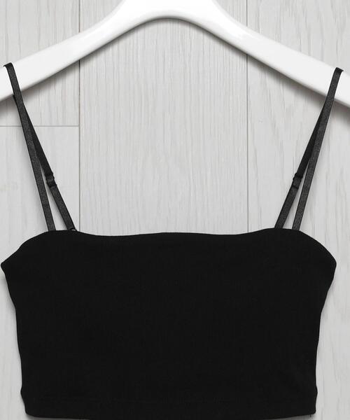 H　BEAUTY&YOUTH UNITED ARROWS（エイチビューティーアンドユースユナイテッドアローズ）の「＜H＞COTTON RIB BANDEAU/バンドゥ（キャミソール・レディース・ブラック/ホワイト・FREE）」の10枚目の写真