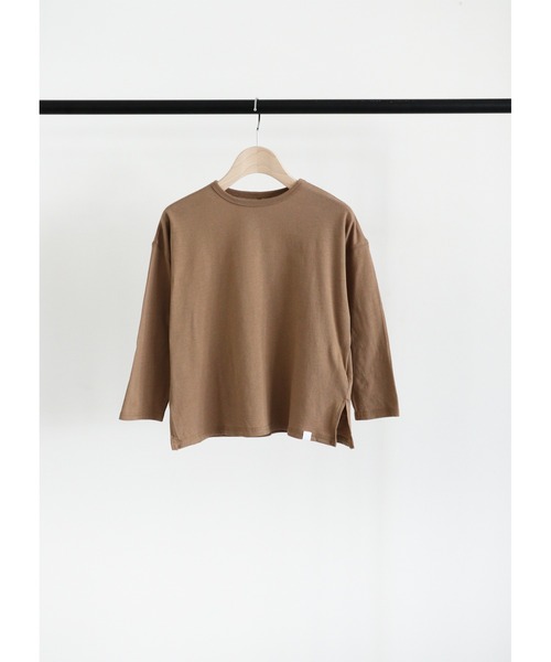 ooju(オージュ)の「【ooju】ロングTシャツ(Tシャツ/カットソー・キッズ・ライム/ネイビー/ベージュ・1/2/3/4)」の6枚目の写真