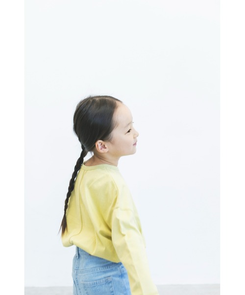 ooju(オージュ)の「【ooju】ロングTシャツ(Tシャツ/カットソー・キッズ・ライム/ネイビー/ベージュ・1/2/3/4)」の16枚目の写真