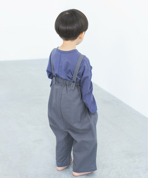 ooju(オージュ)の「【ooju】ロングTシャツ(Tシャツ/カットソー・キッズ・ライム/ネイビー/ベージュ・1/2/3/4)」の9枚目の写真