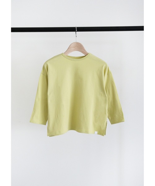 ooju(オージュ)の「【ooju】ロングTシャツ(Tシャツ/カットソー・キッズ・ライム/ネイビー/ベージュ・1/2/3/4)」の18枚目の写真