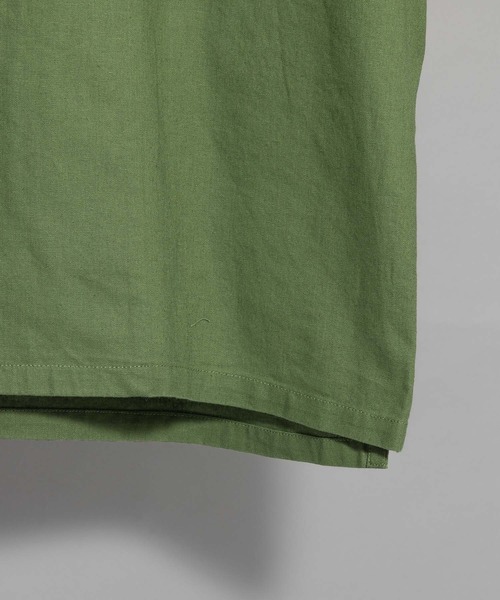ARMY TWILL（アーミーツイル）の「【 ARMY TWILL / アーミーツイル 】COTTON / LINEN SLAB H/S UTILITY SHIRT / コットン リネン シャツ（シャツ/ブラウス・メンズ・ブラック/カーキ・LARGE/MEDIUM）」の6枚目の写真