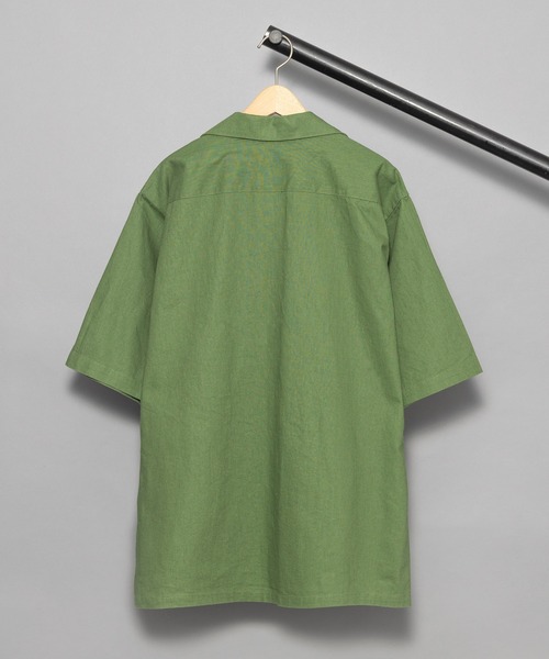 ARMY TWILL（アーミーツイル）の「【 ARMY TWILL / アーミーツイル 】COTTON / LINEN SLAB H/S UTILITY SHIRT / コットン リネン シャツ（シャツ/ブラウス・メンズ・ブラック/カーキ・LARGE/MEDIUM）」の10枚目の写真