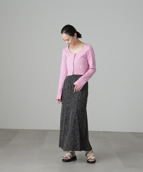 FREE'S MART（フリーズマート）の「◆袖スリットラウンドネックカーディガン（カーディガン/ボレロ・レディース・ブルー/ピンク/ブラック/ホワイト・FREE）」の15枚目の写真