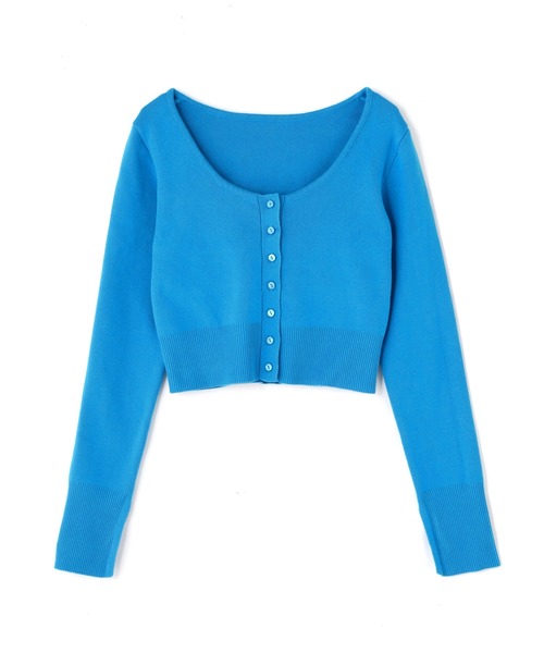 FREE'S MART（フリーズマート）の「◆袖スリットラウンドネックカーディガン（カーディガン/ボレロ・レディース・ブルー/ピンク/ブラック/ホワイト・FREE）」の3枚目の写真