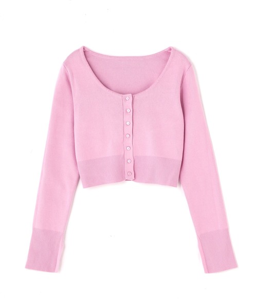 FREE'S MART（フリーズマート）の「◆袖スリットラウンドネックカーディガン（カーディガン/ボレロ・レディース・ブルー/ピンク/ブラック/ホワイト・FREE）」の11枚目の写真