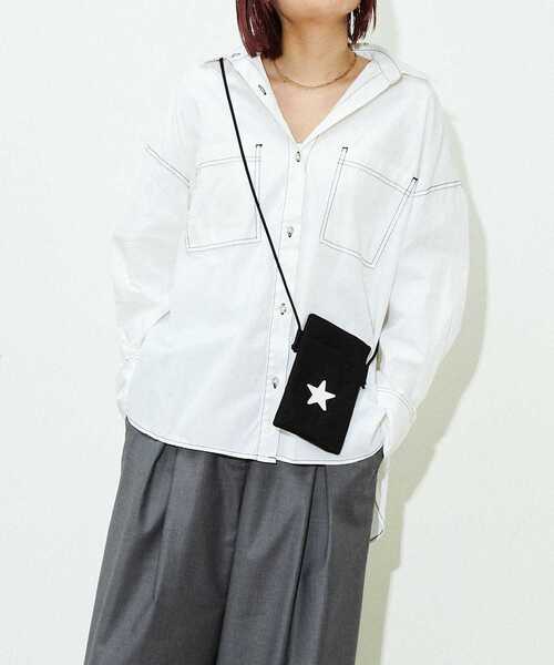 CONVERSE TOKYO(コンバーストウキョウ)の「メッシュミニショルダーバッグ(ショルダーバッグ・レディース・ブラック/ライトグレー/パープル/グレー×ホワイト・FREE)」の9枚目の写真