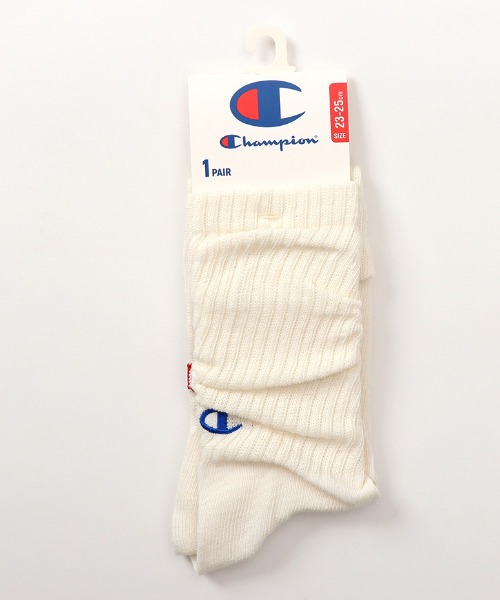 Champion（チャンピオン）の「Champion/チャンピオン ソックス ウィメンズ フルレングスソックス CWSAX004（ソックス/靴下・レディース・ベージュ/ホワイト・S）」の4枚目の写真