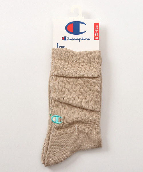 Champion（チャンピオン）の「Champion/チャンピオン ソックス ウィメンズ フルレングスソックス CWSAX004（ソックス/靴下・レディース・ベージュ/ホワイト・S）」の5枚目の写真