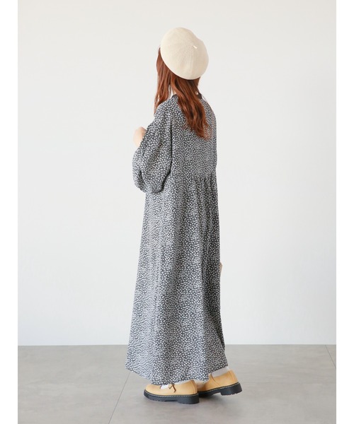 ehka sopo（エヘカソポ）の「小花柄配色パイピングワンピース（ワンピース・レディース・ブラック/ブルー/グリーン・ﾌﾘ-）」の10枚目の写真