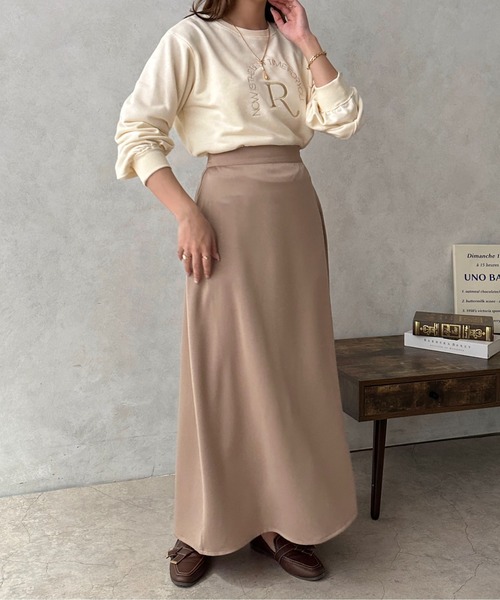 apres jour clair(アプレジュールクレア)の「【apres jour clair】ロゴ刺繍スウェット【ZOZOTOWN限定アイテム】(スウェット・レディース・アイボリー/ライトブラウン・フリー/X-LARGE)」の7枚目の写真