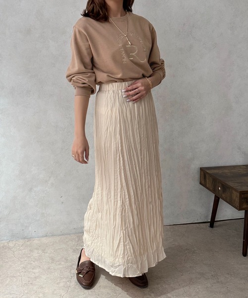 apres jour clair(アプレジュールクレア)の「【apres jour clair】ロゴ刺繍スウェット【ZOZOTOWN限定アイテム】(スウェット・レディース・アイボリー/ライトブラウン・フリー/X-LARGE)」の12枚目の写真