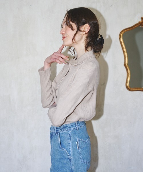 MIRO AMURETTE（ミロアミュレット）の「2way heart button cardigan/ハートボタンカーディガン（カーディガン/ボレロ・レディース・ライトブルー/モカ・FREE）」の9枚目の写真