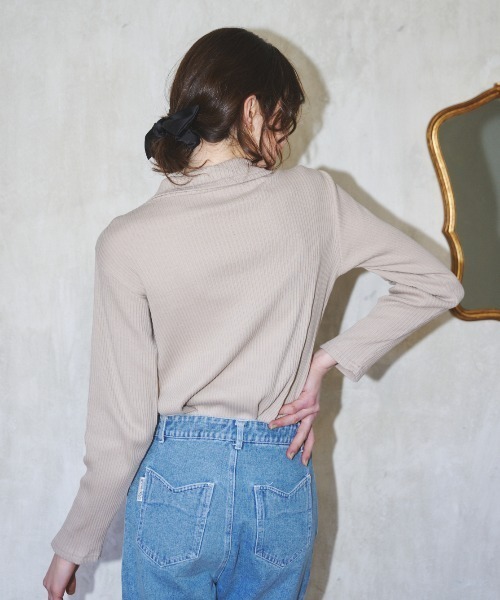 MIRO AMURETTE（ミロアミュレット）の「2way heart button cardigan/ハートボタンカーディガン（カーディガン/ボレロ・レディース・ライトブルー/モカ・FREE）」の10枚目の写真