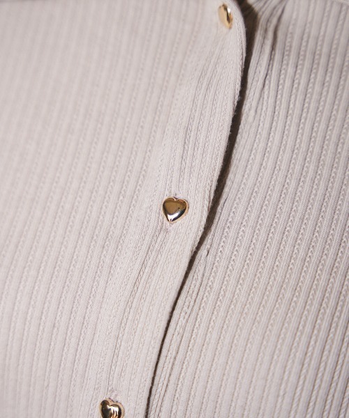 MIRO AMURETTE（ミロアミュレット）の「2way heart button cardigan/ハートボタンカーディガン（カーディガン/ボレロ・レディース・ライトブルー/モカ・FREE）」の16枚目の写真