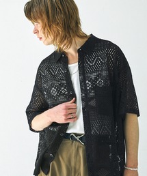 EMMA CLOTHES（エマクローズ）の「レースアミ ボックスルーズシルエットS/Sシャツ EMMA CLOTHES（シャツ/ブラウス・メンズ）」