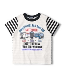 Moujonjon（ムージョンジョン）の「在来線特急電車プリント半袖Ｔシャツ（Tシャツ/カットソー・キッズ）」