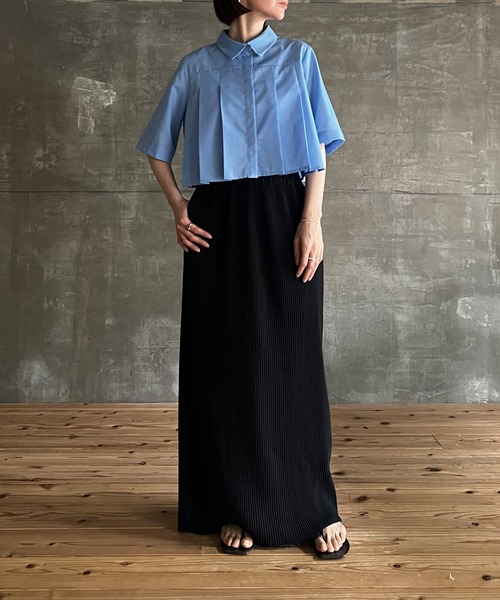 cona（コナ）の「【ZOZO限定】ショート丈プリーツブラウス（シャツ/ブラウス・レディース・ホワイト/ブラック/ブルー・FREE）」の22枚目の写真