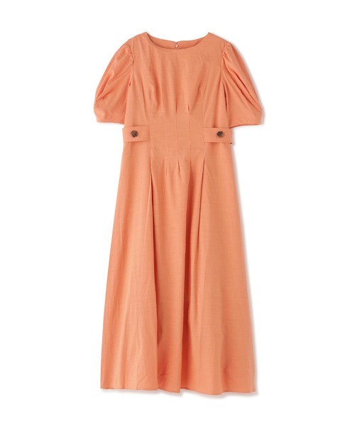 FREE'S MART(フリーズマート)の「◆麻調サイドボタンワンピース(ワンピース・レディース・ベージュ/オレンジ/ブルー・SMALL/MEDIUM)」の1枚目の写真