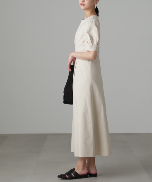 FREE'S MART(フリーズマート)の「◆麻調サイドボタンワンピース(ワンピース・レディース・ベージュ/オレンジ/ブルー・SMALL/MEDIUM)」の17枚目の写真