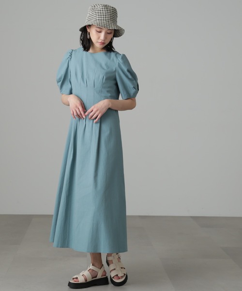 FREE'S MART(フリーズマート)の「◆麻調サイドボタンワンピース(ワンピース・レディース・ベージュ/オレンジ/ブルー・SMALL/MEDIUM)」の19枚目の写真