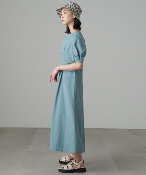 FREE'S MART(フリーズマート)の「◆麻調サイドボタンワンピース(ワンピース・レディース・ベージュ/オレンジ/ブルー・SMALL/MEDIUM)」の15枚目の写真