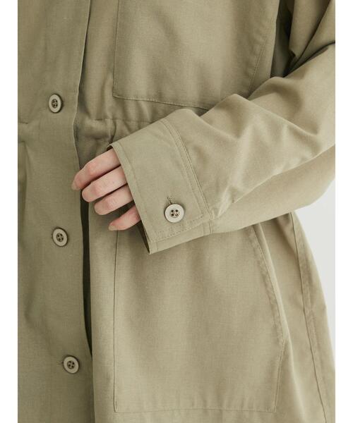 Green Parks(グリーンパークス)の「綿麻混ノーカラーブルゾン(ブルゾン・レディース・ライトカーキ/グレー・FREE)」の11枚目の写真