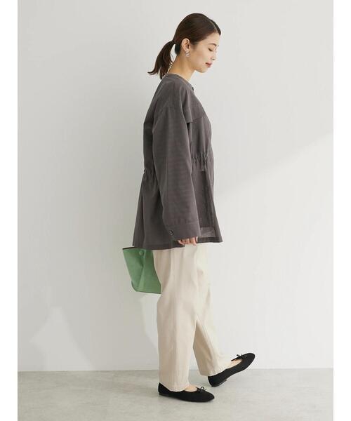 Green Parks(グリーンパークス)の「綿麻混ノーカラーブルゾン(ブルゾン・レディース・ライトカーキ/グレー・FREE)」の15枚目の写真
