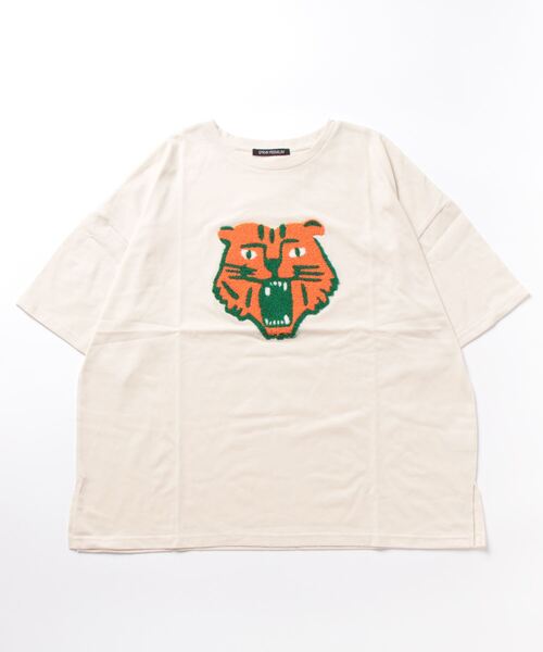 SpRay(スプレイ)の「トラサガラTシャツ(Tシャツ/カットソー・レディース・オートミール/アイボリー/ブラック/ライトベージュ/ブルー・FREE)」の17枚目の写真