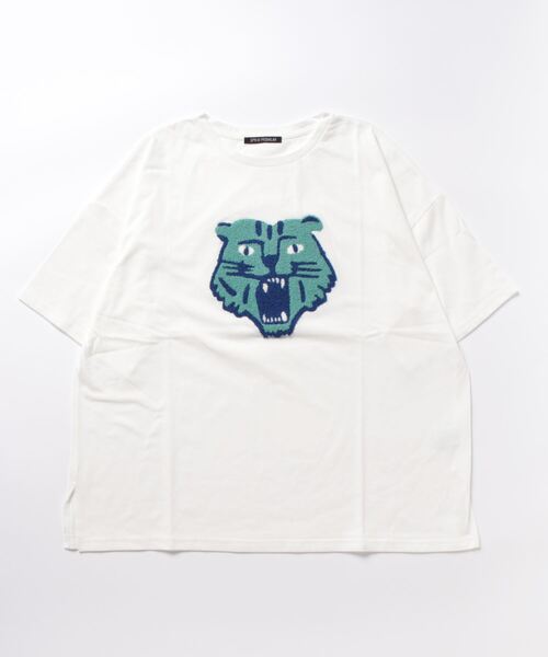 SpRay(スプレイ)の「トラサガラTシャツ(Tシャツ/カットソー・レディース・オートミール/アイボリー/ブラック/ライトベージュ/ブルー・FREE)」の20枚目の写真
