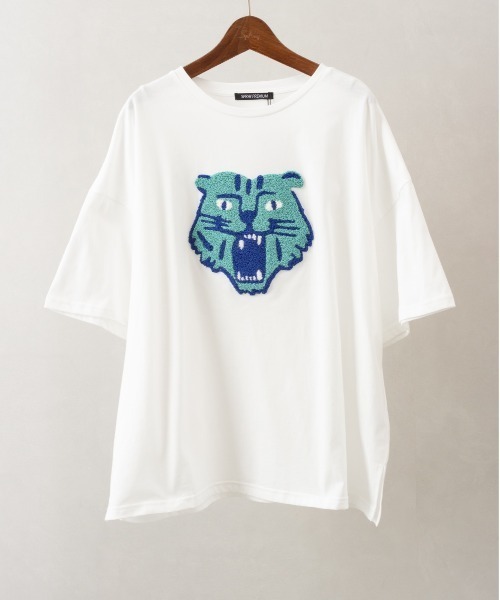 SpRay(スプレイ)の「トラサガラTシャツ(Tシャツ/カットソー・レディース・オートミール/アイボリー/ブラック/ライトベージュ/ブルー・FREE)」の22枚目の写真