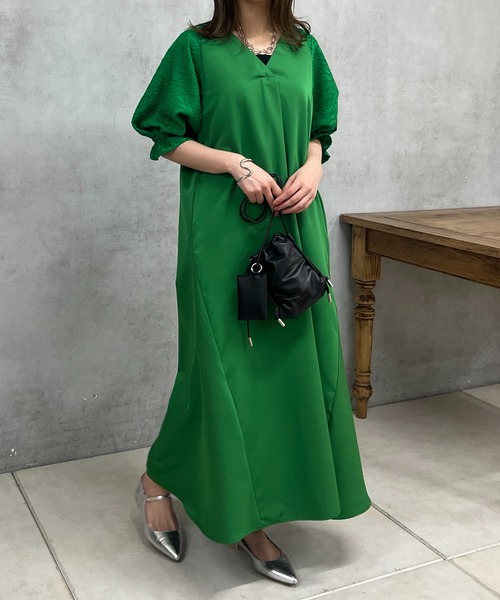 ジャガードコンビネゾンロングワンピース ジャガードコンビネゾンロングワンピース