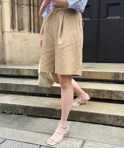 Chez toi（シェトワ）の「ハーフパンツ（その他パンツ・レディース・ベージュ/アイボリー/ブラック・FREE）」の8枚目の写真