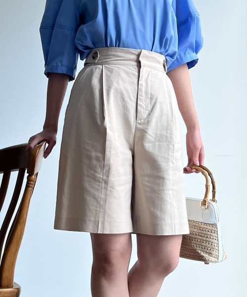 Chez toi（シェトワ）の「ハーフパンツ（その他パンツ・レディース・ベージュ/アイボリー/ブラック・FREE）」の6枚目の写真