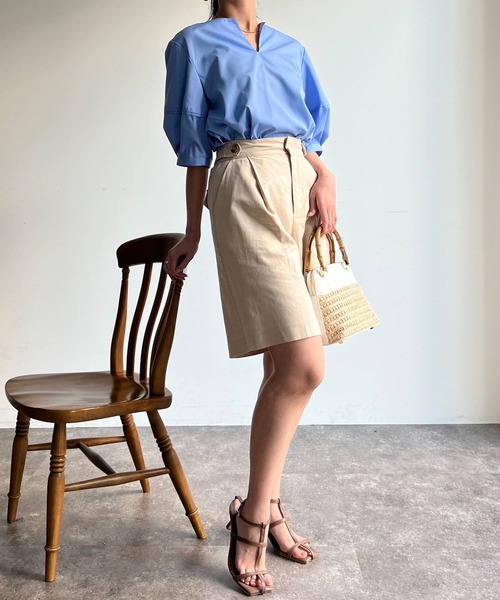 Chez toi（シェトワ）の「ハーフパンツ（その他パンツ・レディース・ベージュ/アイボリー/ブラック・FREE）」の10枚目の写真