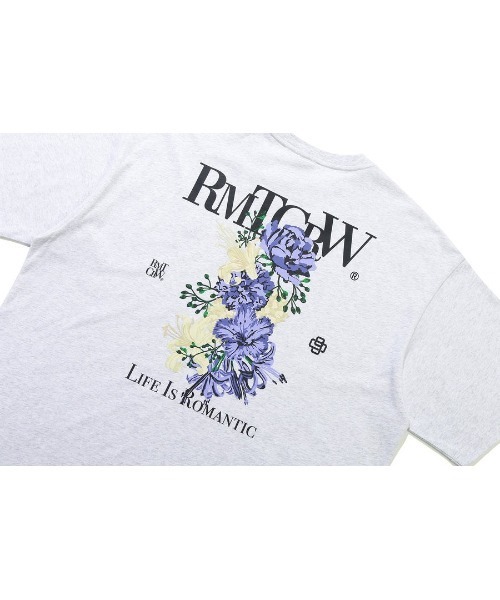 ROMANTIC CROWN(ロマンティッククラウン)の「A'GEM/9 × .kom『ROMANTIC CROWN/ロマンティッククラウン』ROMANTIC FLOWER TEE SHIRT/ロマンチックフラワー 半袖カットソー(Tシャツ/カットソー・レディース・ライトグレー/ブラック・M/L)」の8枚目の写真