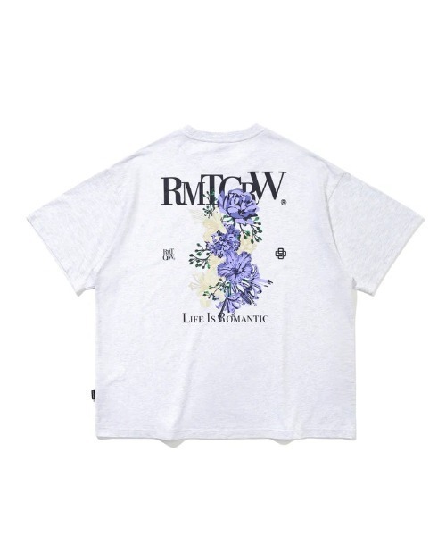 ROMANTIC CROWN(ロマンティッククラウン)の「A'GEM/9 × .kom『ROMANTIC CROWN/ロマンティッククラウン』ROMANTIC FLOWER TEE SHIRT/ロマンチックフラワー 半袖カットソー(Tシャツ/カットソー・レディース・ライトグレー/ブラック・M/L)」の6枚目の写真