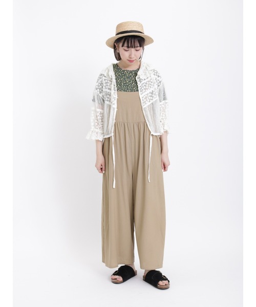 Samansa Mos2（サマンサ モスモス）の「チュールパッチワーク羽織りブラウス（シャツ/ブラウス・レディース・ブラック/キナリ・ﾌﾘ-）」の8枚目の写真