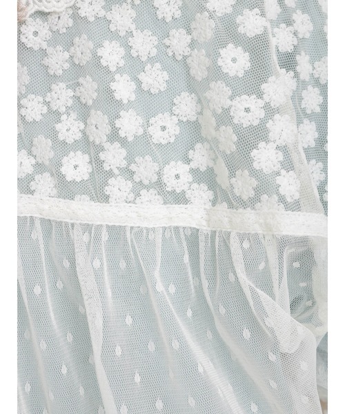 Samansa Mos2（サマンサ モスモス）の「チュールパッチワーク羽織りブラウス（シャツ/ブラウス・レディース・ブラック/キナリ・ﾌﾘ-）」の21枚目の写真