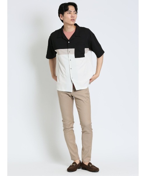 日本未販売 HUGO 幾何学 ロゴ プリント リラックス 半袖 シャツ 2H8-14871-m-01-pl.jpg