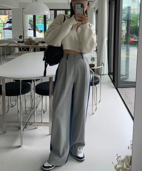 meJane(ミージェーン)の「バックデニムドッキングタックワイドパンツ(デニムパンツ・レディース・グレー系・S/M/L)」の5枚目の写真