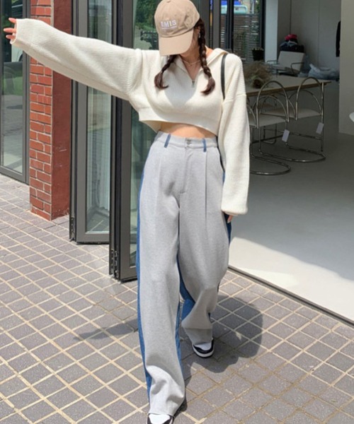 meJane(ミージェーン)の「バックデニムドッキングタックワイドパンツ(デニムパンツ・レディース・グレー系・S/M/L)」の8枚目の写真