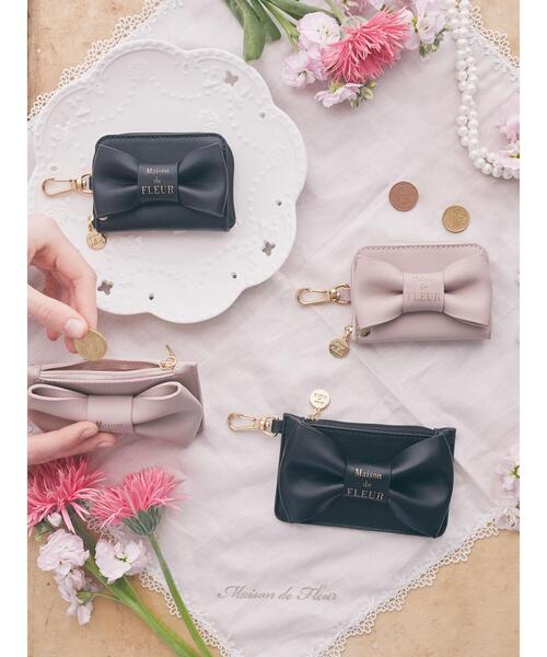 Maison de FLEUR（メゾンドフルール）の「リボンコインケース（コインケース・レディース・ブラック/ピンク・FREE）」の3枚目の写真