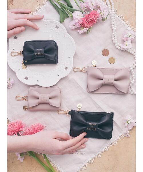 Maison de FLEUR（メゾンドフルール）の「リボンコインケース（コインケース・レディース・ブラック/ピンク・FREE）」の5枚目の写真