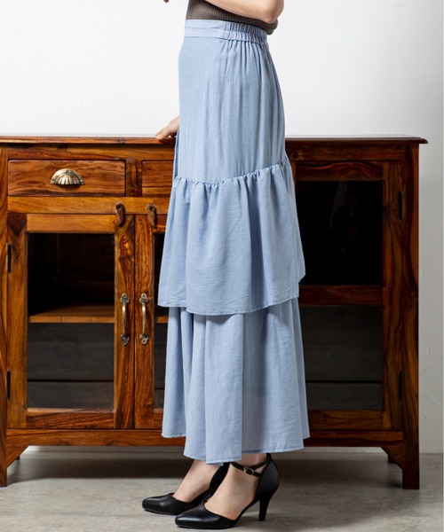 MILLION CARATS（ミリオンカラッツ）の「アシメフリルスカート（スカート・レディース・ブルー/ブラック・FREE）」の19枚目の写真