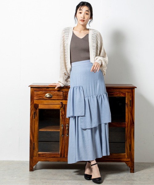 MILLION CARATS（ミリオンカラッツ）の「アシメフリルスカート（スカート・レディース・ブルー/ブラック・FREE）」の15枚目の写真